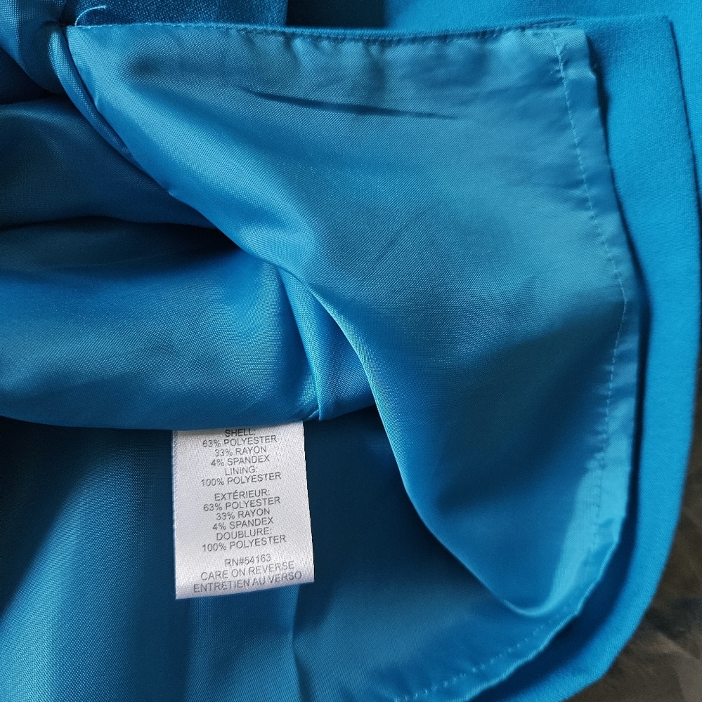 ✨️💲⬇️ Calvin Klein 4 Sheath Elegant Work Dress S Small Ruffle Front - Picture 7 of 9
